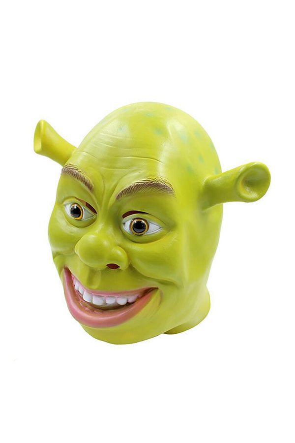 Funny Adult Shrek Green Monster Latex Headgear For Halloween Cosplay Party
