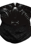 Windproof Print Motorcycle Neck Gaiter Black