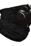 Windproof Print Motorcycle Neck Gaiter Black