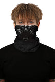 Windproof Print Motorcycle Neck Gaiter Black