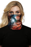 Cache-cou moto unisexe Galaxy Print Crimson