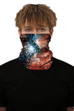 Cache-cou moto unisexe Galaxy Print Crimson