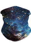 Galaxy Print Motorcycle Neck Gaiter Headband Dark Red