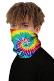 Écran facial tubulaire coupe-vent unisexe à imprimé tie-dye pour la protection contre la poussière