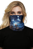Unisex Galaxy Print Windproof Tubular Neck Gaiter For Dust Protection