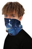 Unisex Galaxy Print Windproof Tubular Neck Gaiter For Dust Protection