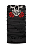 Cache-cou bandana tête de mort extérieur coupe-vent rouge baie