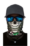 Skull Print Motorcycle Neck Gaiter For Dust Protection