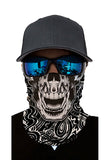 Novelty Outdoor Skeleton Print Seamless Neck Gaiter