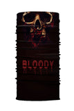 Cache-Cou Moto Scary Skull Imprimé Cramoisi