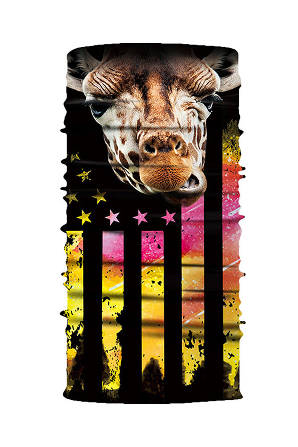 Cache-Cou Imprimé Girafe Coloré Extérieur Gingembre
