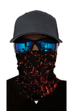 Unisex Outdoor Print Bandana Neck Gaiter Black