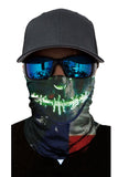 Scary Smile Print Magic Scarf Multifunctional Neck Gaiter