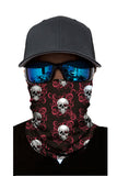 Skull Print Shield Scarf Seamless Motorcycle Neck Gaiter