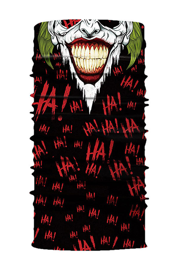 Cache-Cou Unisexe Joker Crazy Smile Imprimé Pêche Blanc