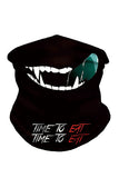 Windproof Cartoon Time To Eat Print Cycling Neck Gaiter