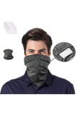 Cache-cou coupe-vent bandeau multifonctionnel unisexe avec filtre