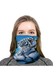 Tiger Print Windproof Neck Gaiter Dustproof Bandanas