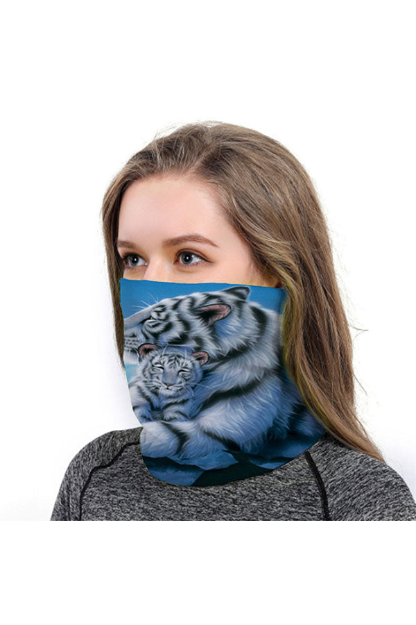 Cache-cou coupe-vent imprimé tigre Bandanas anti-poussière