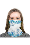 Windproof Neck Gaiter Floral Print Bandanas For Sun Protection