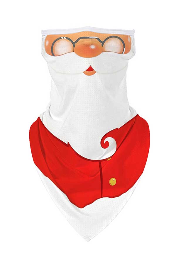 Unisex Earloop Christmas Face Shield Neck Gaiter Berry Red