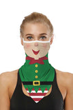 Unisexe Ugly Christmas Face Shield Cache-Cou Vert Foncé