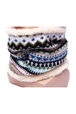 Geometric Knit Fair Isle Christmas Neck Warmer Green
