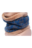 Snowflake Knit Christmas Neck Warmer Navy Blue