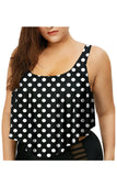 Plus Size Ruffle Polka Dot High Waisted Bikini Set