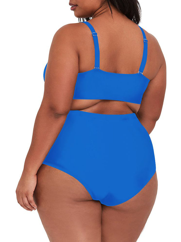 Pinkqueen Plus Size Bikini 2 Piece Tummy Control Swimsuit – PinkQueenShop