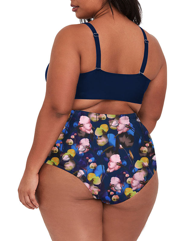 Pinkqueen Plus Size Bikini 2 Piece Tummy Control Swimsuit – PinkQueenShop