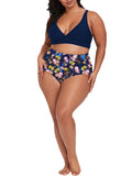 Bikini Set for Women Plus Size Bathing Suit Floral High Waist Swimsuit