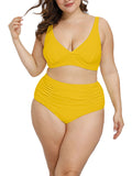 Pinkqueen Plus Size Bikini 2 Piece Tummy Control Swimsuit