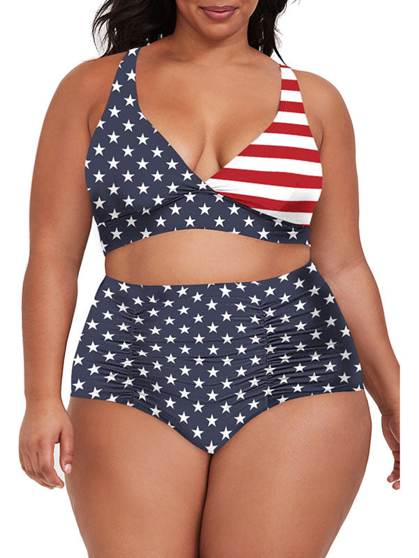 Women's Plus Nautical Stripe Control Swimsuit