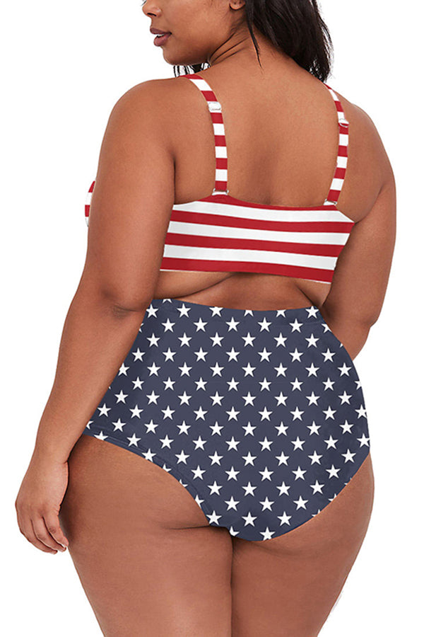Plus size american flag swimsuit outlet