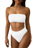 Pinkqueen Bandeau Bikini Top High Waisted Bathing Suits
