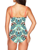 Women's One Piece Swimsuit Twist Front Tummy Control V Neck Bathing Suits
