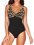 Women's One Piece Swimsuit Twist Front Tummy Control V Neck Bathing Suits