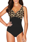 Women's One Piece Swimsuit Twist Front Tummy Control V Neck Bathing Suits