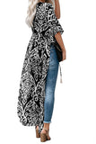 Women's Flowy Kimono Cardigan Floral Maxi Cover Up for Bathing Suit