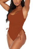 Women One Piece Swimsuit Sexy High Cut Bathing Suits