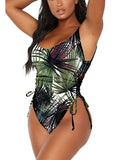Women One Piece Swimsuit Sexy High Cut Bathing Suits