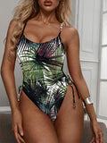 Women One Piece Swimsuit Sexy High Cut Bathing Suits