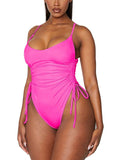 Women One Piece Swimsuit Sexy High Cut Bathing Suits