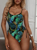 Women One Piece Swimsuit Sexy High Cut Bathing Suits
