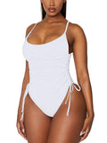 Women's Ruched One Piece Bathing Suit Tummy Control Bathing Suit Monokini