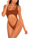 Women's Cutout One Piece Swimsuits High Cut Bathing Suits For Women