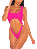 Women's Cutout One Piece Swimsuits High Cut Bathing Suits For Women