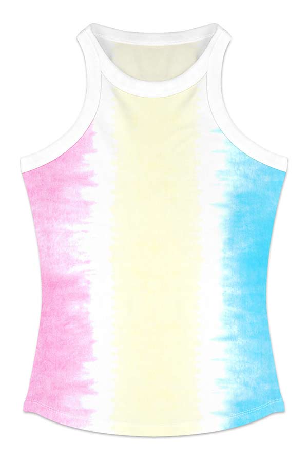 Summer Casual Ombre Print Tank Top For Women Beige