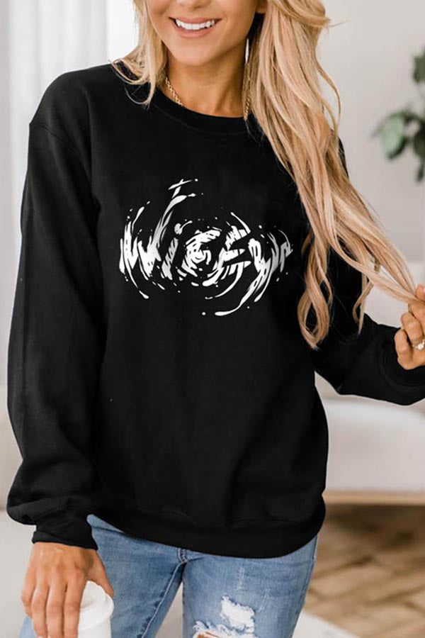 Wifey Graphic Black Sweatshirt